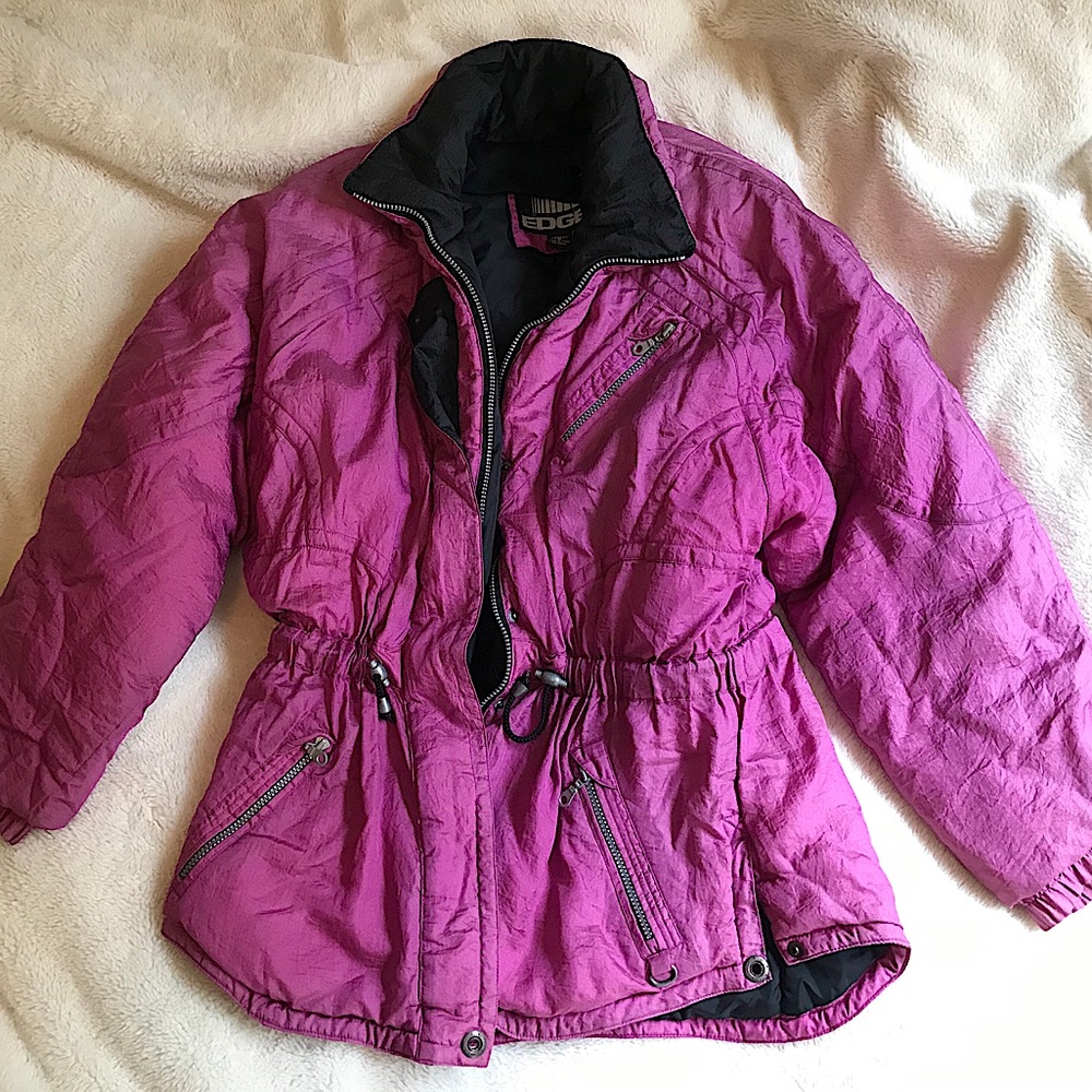 Retro Pink Ski Jacket Women's Size M